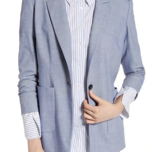HALOGEN | $89 Chambray Blazer - Picture 5 of 6